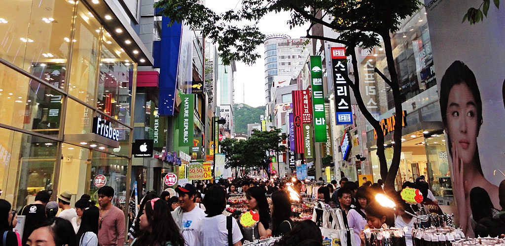 Myeongdong Shopping Street - a must as one of the things to do in Seoul